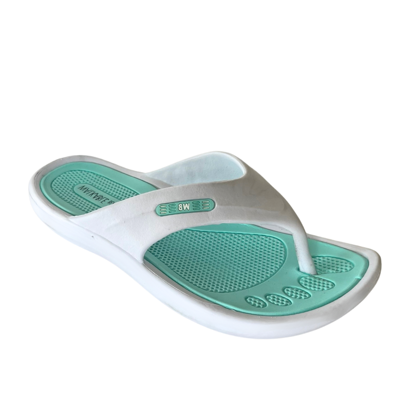 Malibu Womens Jandal White/Mint