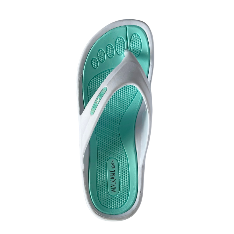 Malibu Womens Jandal White/Mint