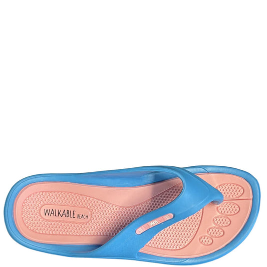 Malibu Womens Jandal Blue/Pink