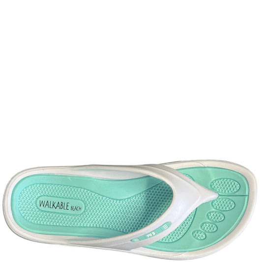 Malibu Womens Jandal White/Mint
